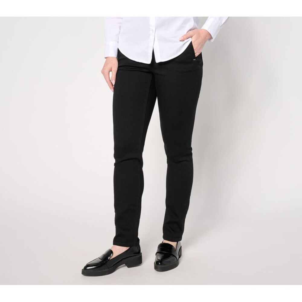 Summersalt Women's Petite Pants 12P Denim & Co. Signature Perfect Black A692728